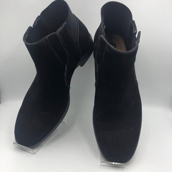 RW by Robert Wayne Men's Black Slip On Chukka Boots 8.5D Faux Suede - Picture 4 of 14